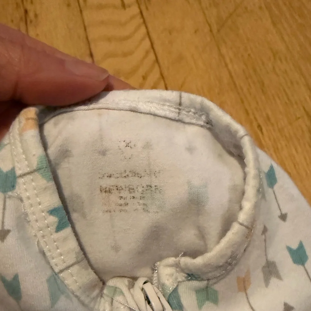 Baby zipper sleep sacks arms in swaddle newborn